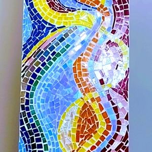 Mosaic glass wall art